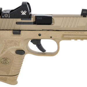 FN 66100797 509 Compact Tactical 9mm Luger 4.32″ Threaded Barrel, 12+1/24+1, FDE Polymer Frame w/Mounting Rail, Optic Cut FDE Stainless Steel Slide, Includes Viper Red Dot