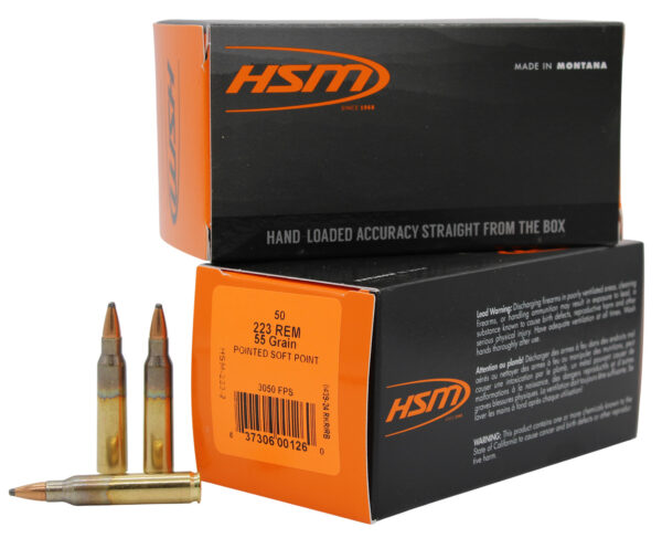 HSM 2232 Varmint .223 Rem/5.56 NATO 55 gr Soft Point — 50rd