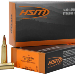 HSM 222504N Varmint 22-250 Rem 55 gr Soft Point, 20/Box