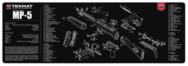 124481 TekMat 12×36 Armorer’s Bench Mat — HK MP5