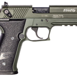 GSG GERG2210FFG FireFly  22 LR 10+1 4″ Green Steel Barrel, Serrated Slide, Zinc Alloy w/Accessory Rail Frame, Black Polymer Grip