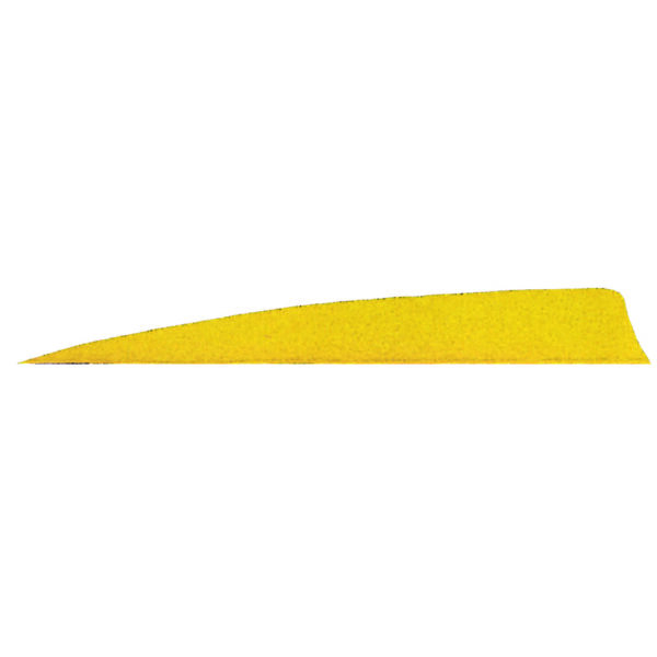 12508_1 Gateway Shield Cut Feathers Neon Yellow 5 in. RW 50 pk.