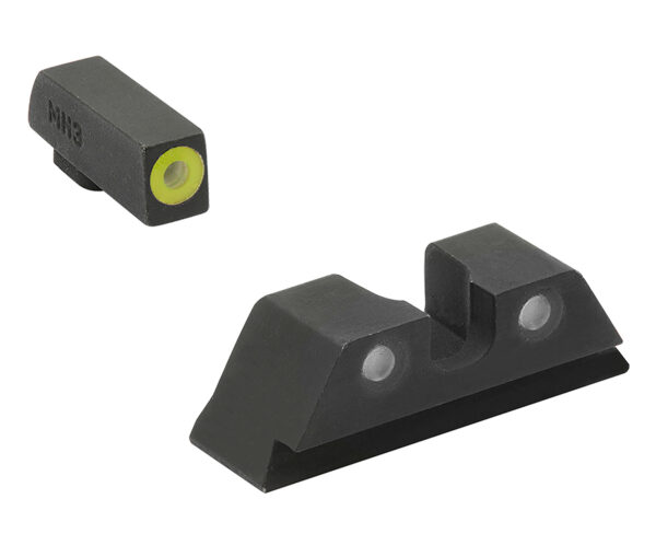 126241 Meprolight ML40224 Hyper-Bright Sights — Yellow Front Green Rear