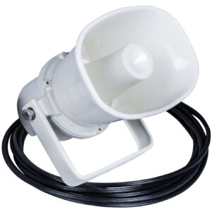FoxPro SPSGE Snow Pro External Speaker – White, 10W 8-ohm