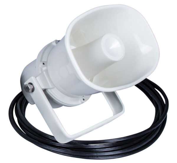 FoxPro SPSGE Snow Pro External Speaker – White, 10W 8-ohm