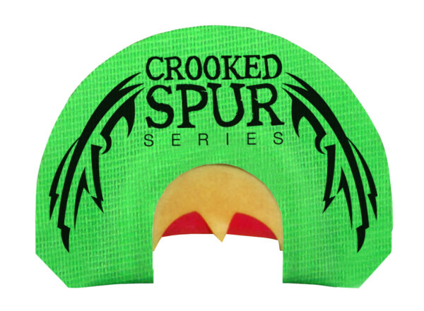 126598 Foxpro CSMOUTHBACKWING Crooked Spur Back Wing Diaphragm Call Triple Reed Turkey Sounds Attracts Turkeys Green