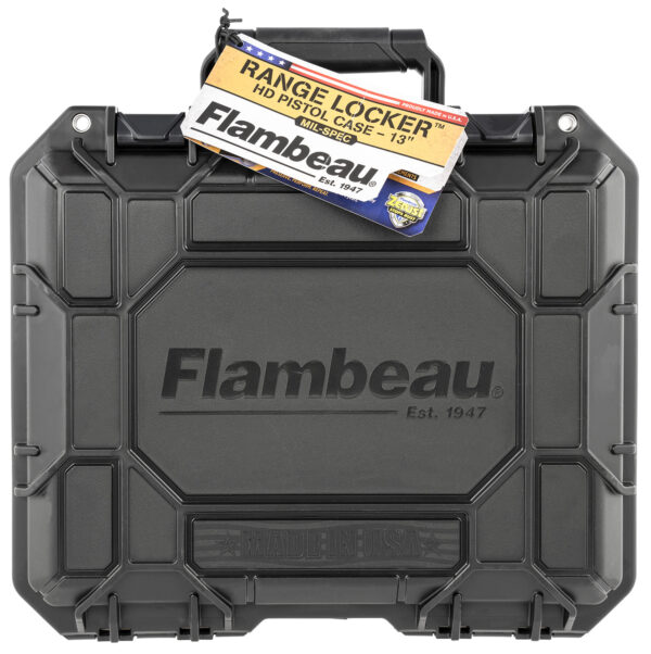Flambeau Range Locker HD Pistol Case 13-inch Black Polymer