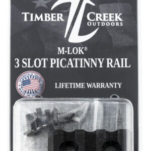 Timber Creek M3SPRBL M-LOK 3-Slot Picatinny Rail – Black