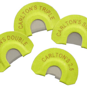 Wayne Carlton’s Calls 70314 Essential Elk  Diaphragm Call Single/Double/Triple/2.5 Reed Attracts Elk Yellow 4 Per Pkg