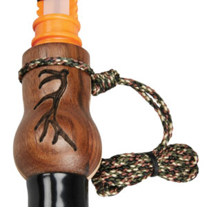 Wayne Carlton’s Calls 70168 Whispering Cow Call  Open Call Cow Sounds Attracts Elk Natural Walnut/Maple