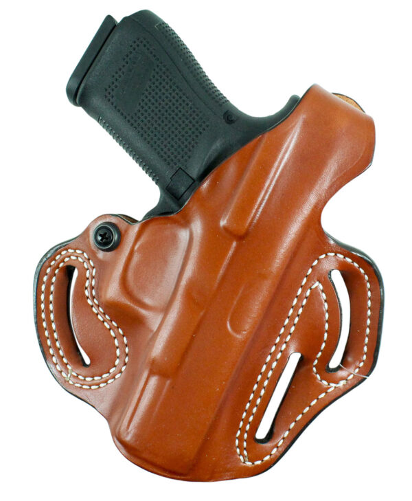 127839-1 DeSantis Gunhide Thumb Break Scabbard OWB Tan Leather – Right Hand