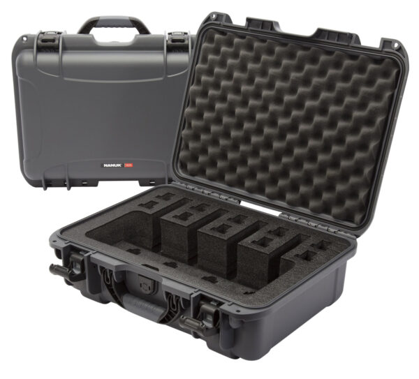 Nanuk 925 4-Up Pistol Case Waterproof Graphite Resin, Foam