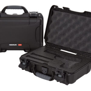 Nanuk 909CLASG1 909 Classic Gun Case Waterproof & Airline Approved Black Polyethylene w/ Closed-Cell Foam 11.44″ L x 7″ W x 3.68″ H Interior Dimensions