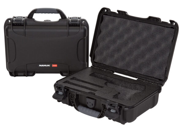 Nanuk 909CLASG1 909 Classic Gun Case Waterproof & Airline Approved Black Polyethylene w/ Closed-Cell Foam 11.44″ L x 7″ W x 3.68″ H Interior Dimensions