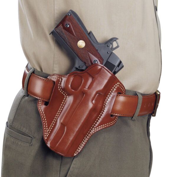 Galco CM800 Combat Master OWB Tan Leather Belt Slide — Glock 43