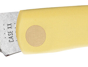 Case 00032 Sod Buster Jr.  2.80″ Folding Skinner Plain Tumble Polish Chrome Vanadium Steel Blade/Yellow Synthetic Handle