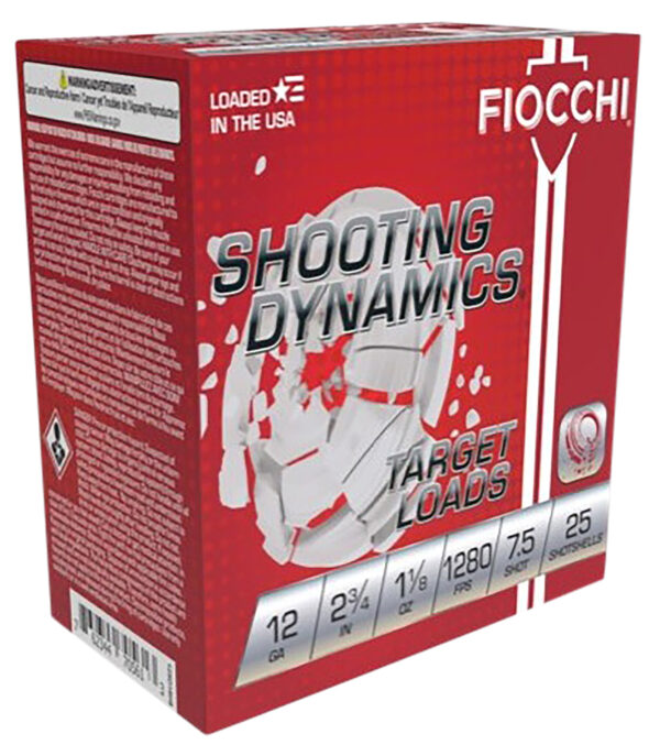 129256 Fiocchi Shooting Dynamics 12 GA 2-3/4″ 1-1/8oz #7.5 25ct