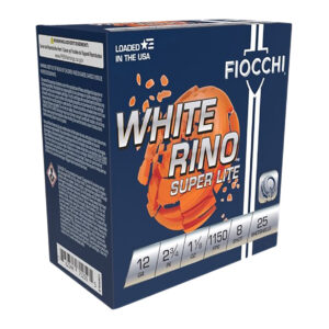 Fiocchi White Rhino Super-Lite 12ga 2.75in 1-1/8oz 8 Shot 25rd