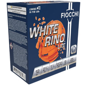 Fiocchi White Rino Lite 12 GA 2-3/4″ 1-1/8oz #9 25ct