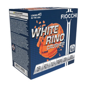 Fiocchi White Rino Crusher 12ga 2-3/4″ 1-1/8oz #7.5 25/Box