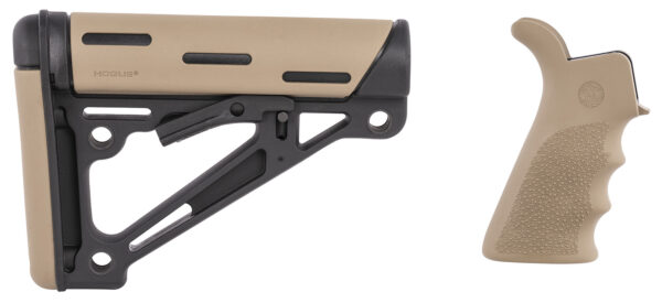129554 Hogue AR-15 OverMolded Grip & Collapsible Buttstock FDE