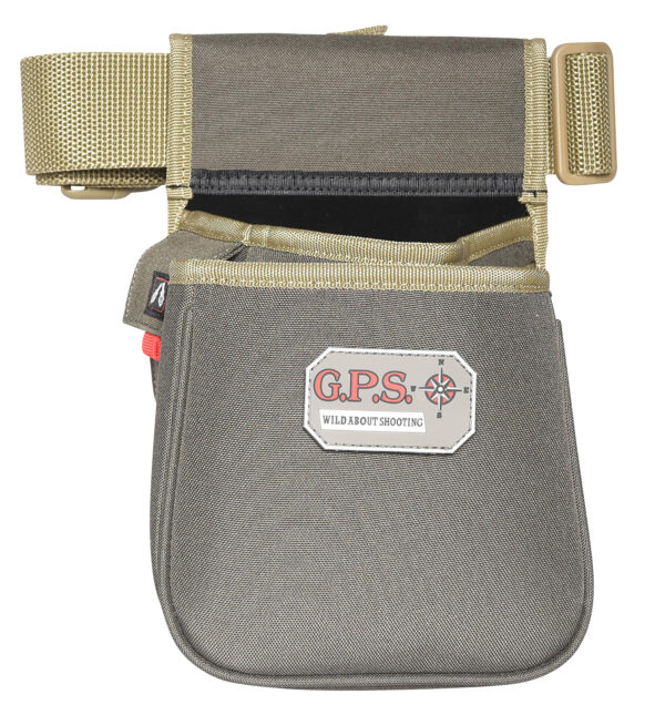 GPS Contoured Double Shotshell Pouch Olive w/Belt