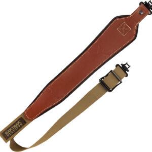 Allen BakTrak Leather Sling, Brown, 26″–35″