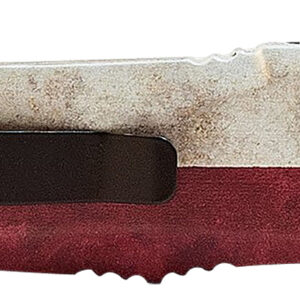 Templar Knife LCAP331 Gen II Captain Large 3.50″ OTF Drop Point Plain Black Oxide Stonewashed 440C SS Blade, 5.25″ Red/White/Blue w/Star Aluminum Handle Glass Breaker