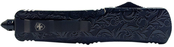 130574 Templar Knife LMDG131 Gen II Maiden Gloss Large 3.50″ OTF Dagger Plain Black Oxide Stonewashed 440C SS Blade, 5.25″ Black Gloss Aluminum Handle, Glass Breaker