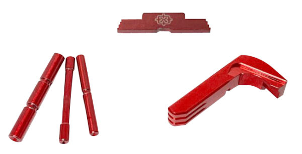 131280 Cross Armory CRG4OKRD 3-Piece Kit for Glock Gen4 (Red Anodized)