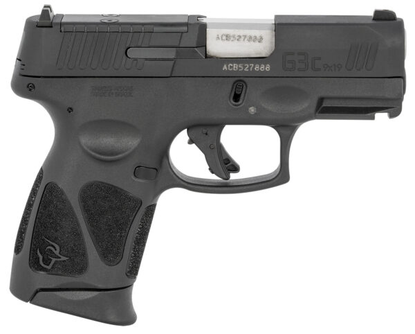 Taurus 1G3CP931 G3C  9mm Luger 12+1 3.26″ Matte Stainless Steel Barrel, Matte Black Tenifer Optic Cut/Serrated Slide, Black Polymer Frame w/Picatinny Rail, Black Polymer Grips