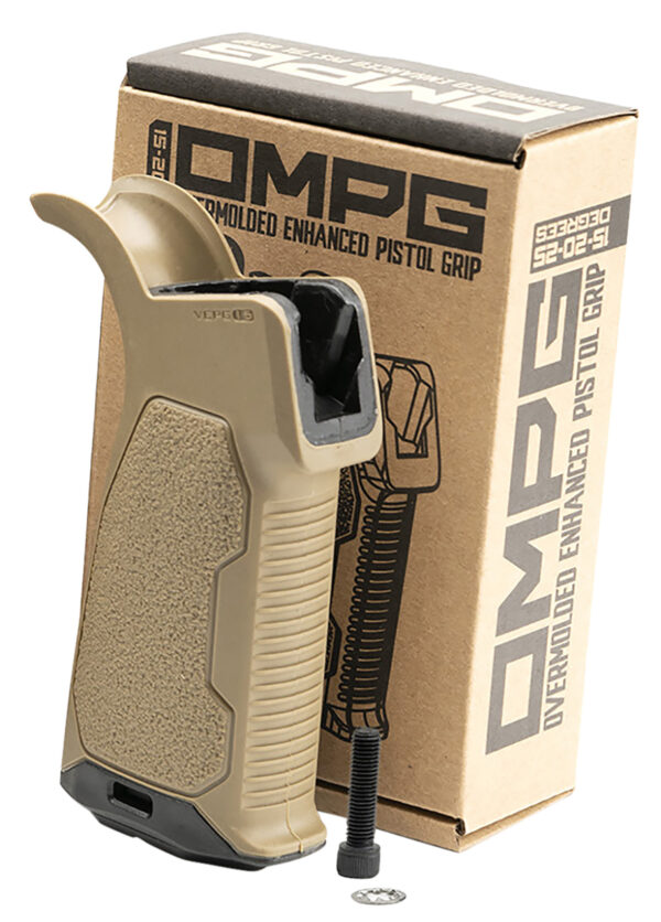 131391 Strike AROMPG15FDE AR Enhanced Pistol Grip 15 Degrees AR Platform Flat Dark Earth Rubber
