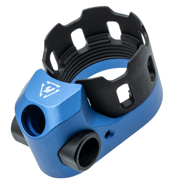 131538 Strike Industries TRIBUS Castle Nut & End Plate – Blue