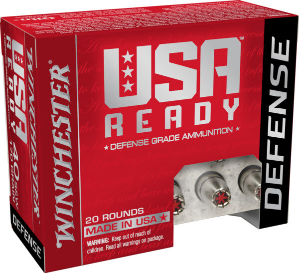 132187 Winchester USA Ready .40 S&W Hex-Vent Hollow Point 20rd