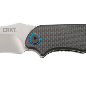 CRKT 7920 P.S.D.  3.63″ Folding Plain Satin 4116 Stainless Steel Blade/ Black Carbon Fiber/G10 Handle Includes Pocket Clip