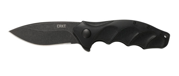 132345 CRKT K221KKP Foresight Assisted 3.53″ Folding Modified Drop Point Plain Black Stonewashed 4116 Stainless Steel Blade/ Black Contoured GRN Handle Includes Pocket Clip