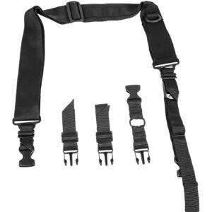 NcStar AARS2PB VISM Sling Black Nylon Strap w/Elastic Shock-Cord 55″-72″ OAL Adjustable Bungee