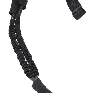 NcStar AQDBS1B VISM 1 Point Sling Black Nylon Strap w/Elastic Shock-Cord 46″-64″ OAL Adjustable Bungee