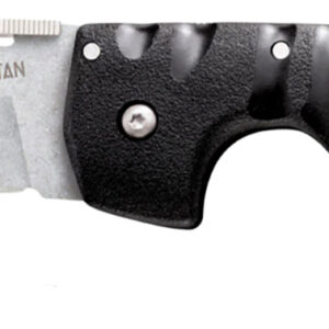 Cold Steel CS21ST Spartan  4.50″ Folding Plain Stone Washed Japanese AUS-10A SS Blade/Black Griv-Ex w/Steel Liners Handle Includes Pocket Clip