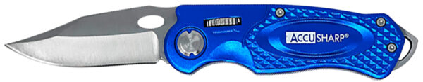 AccuSharp 701C Sport 3-inch Folding Knife, Blue Handle