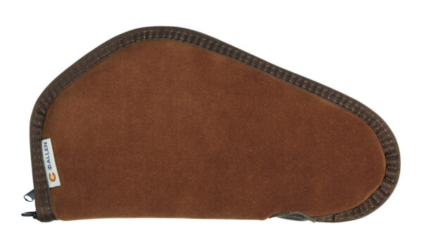 133309 Heritage Cases 8611 Handgun Case Brown Suede w/Black Trim, Faux Sherpa Lining & Foam Padding, Lockable Zippers 11″ L