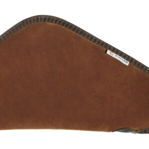 Heritage Cases 8613 Handgun Case  Brown Suede w/Black Trim, Faux Sherpa Lining & Foam Padding, Lockable Zippers 13″ L
