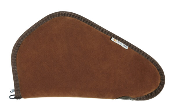 133310 Heritage Cases 8613 Handgun Case Brown Suede w/Black Trim, Faux Sherpa Lining & Foam Padding, Lockable Zippers 13″ L