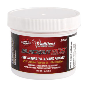 Traditions BlackOut 209 Cleaning Patches 2.5″ 100/Jar