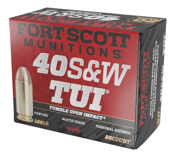 Fort Scott Munitions TUI 40 S&W 125gr Solid Copper – 20rd