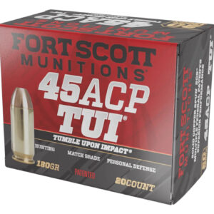 Fort Scott Munitions .45 ACP 180gr TUI Solid Copper 20rd