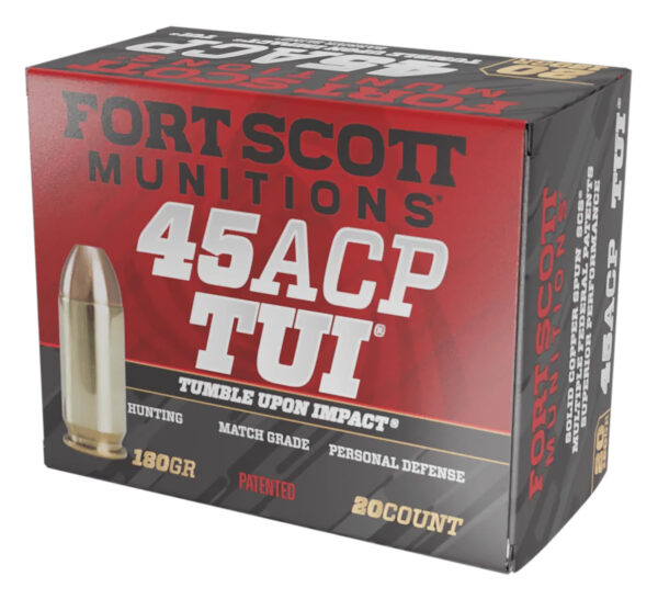 Fort Scott Munitions .45 ACP 180gr TUI Solid Copper 20rd
