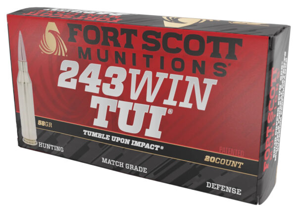 Fort Scott Munitions 243 Win 58 gr TUI 20 Rounds