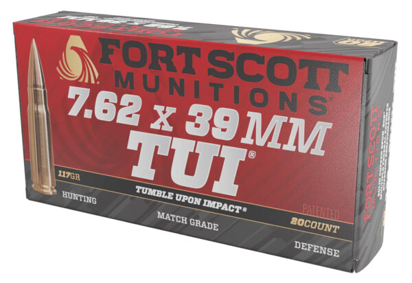 133874 Fort Scott Munitions 7.62×39 117gr TUI Solid Copper 20rd