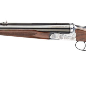 Rizzini USA 7001416 Rhino Express  Full Size 416 Rigby 2rd 23″ Gloss Blued Steel Barrel, Coin Anodized Silver Engraved Steel Receiver, Oiled Turkish Walnut Fixed w/Pistol Grip Wood Stock, Ambidextrous